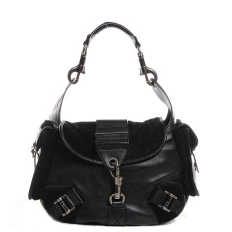 dior rebelle shopping tote bag 2006|CHRISTIAN DIOR 2006 BLACK SUEDE REBELLE HOBO BAG.